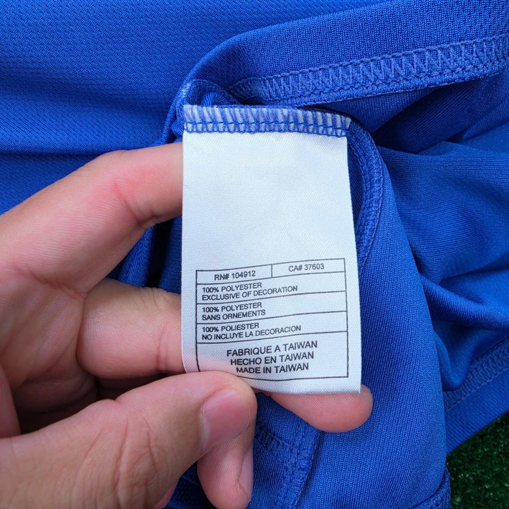 Vintage Nike Dri Fit Short Sleeve Cycling Jersey Mens Large Blue Half Zip